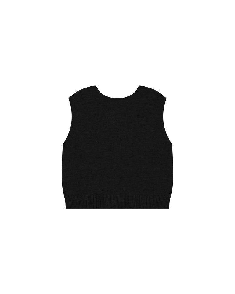 Grace & Mila Santa Sleeveless Cardigan - Chocolat