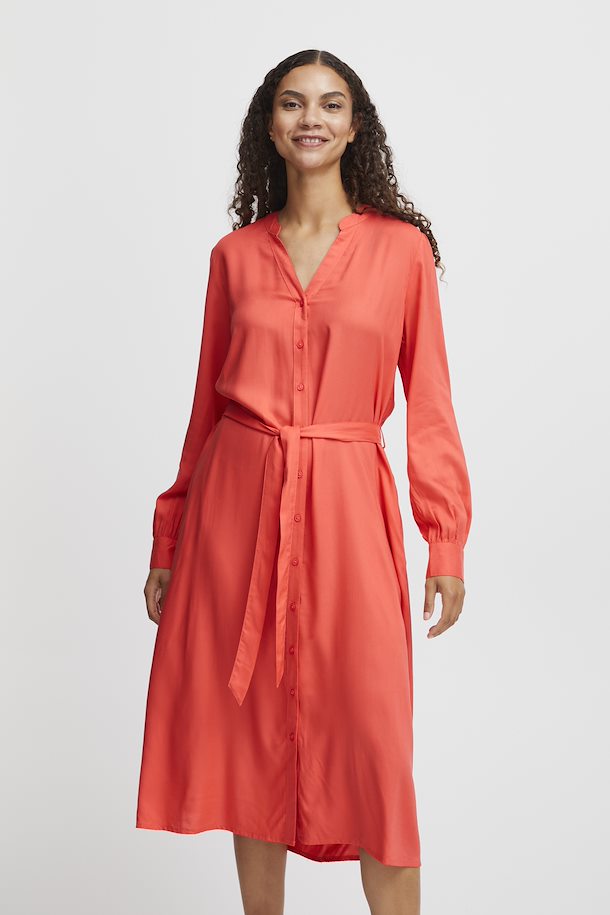 B.Young Josa Long Shirt Dress - Cayenne