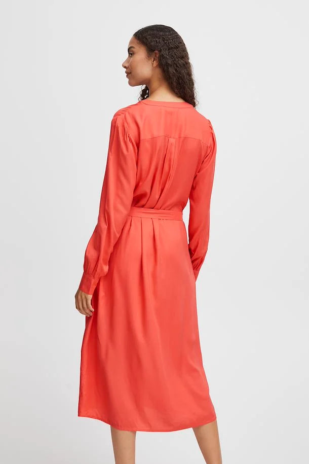 B.Young Josa Long Shirt Dress - Cayenne