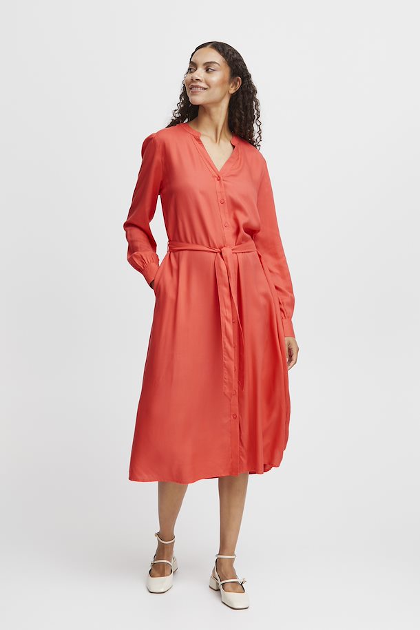 B.Young Josa Long Shirt Dress - Cayenne
