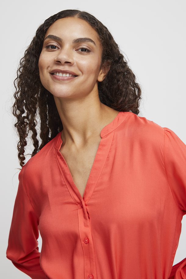 B.Young Josa Long Shirt Dress - Cayenne