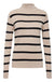 BYoung Pimba  Button Striped Jumper- Cement Mix