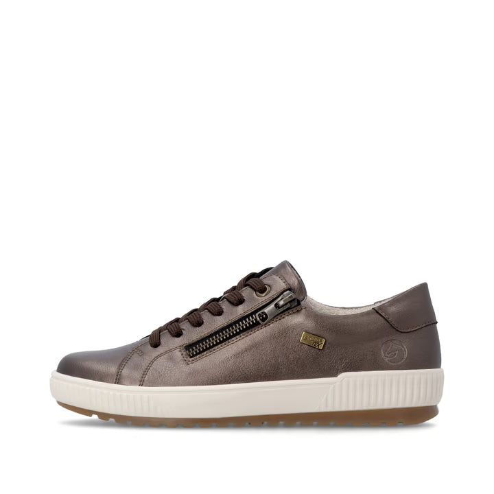 Remonte Zip Up Trainer- Metallic