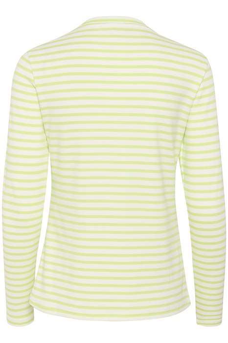 Kaffe Liddy Top- Striped lettuce green