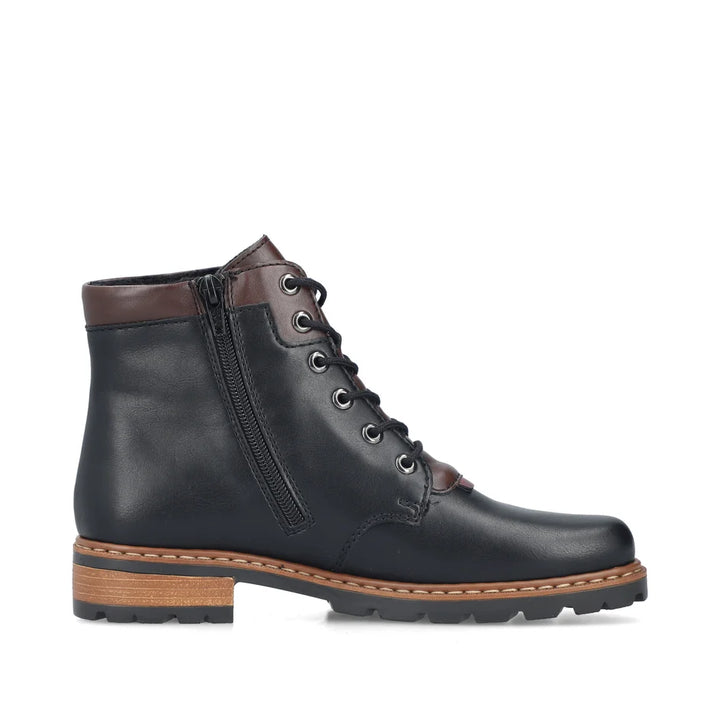 Rieker Women's Lace-up Boot - Brown/Black