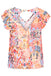 Ichi Marrakech AOP Top- Geranium Multi