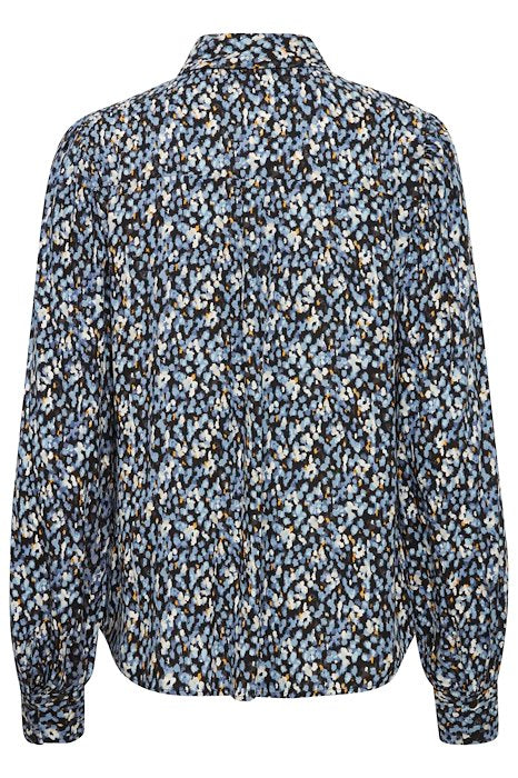 BYoung BYJosa Puff Shirt- Dusty Blue Flower Mix