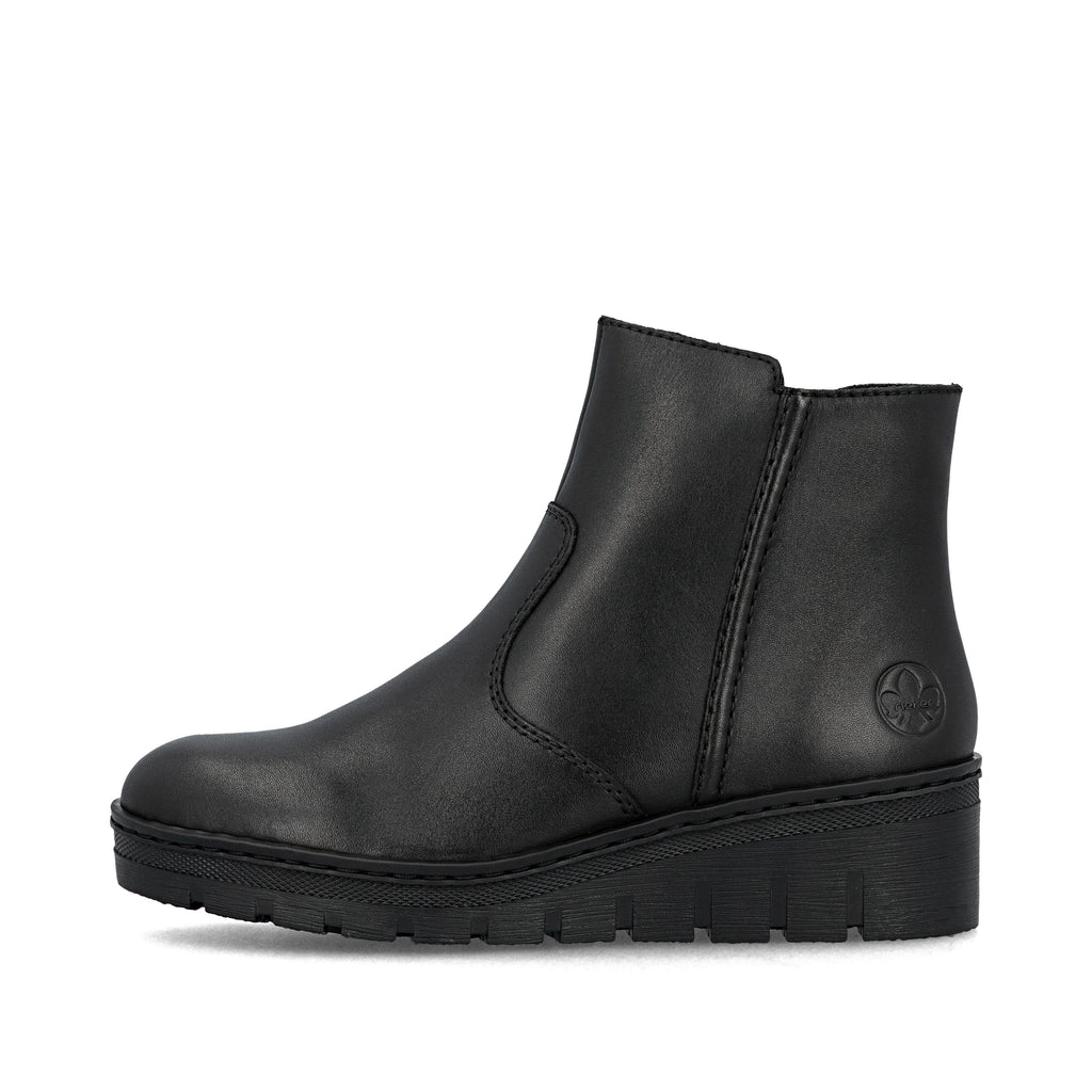 X9165-01 Rieker Black Ankle Boot