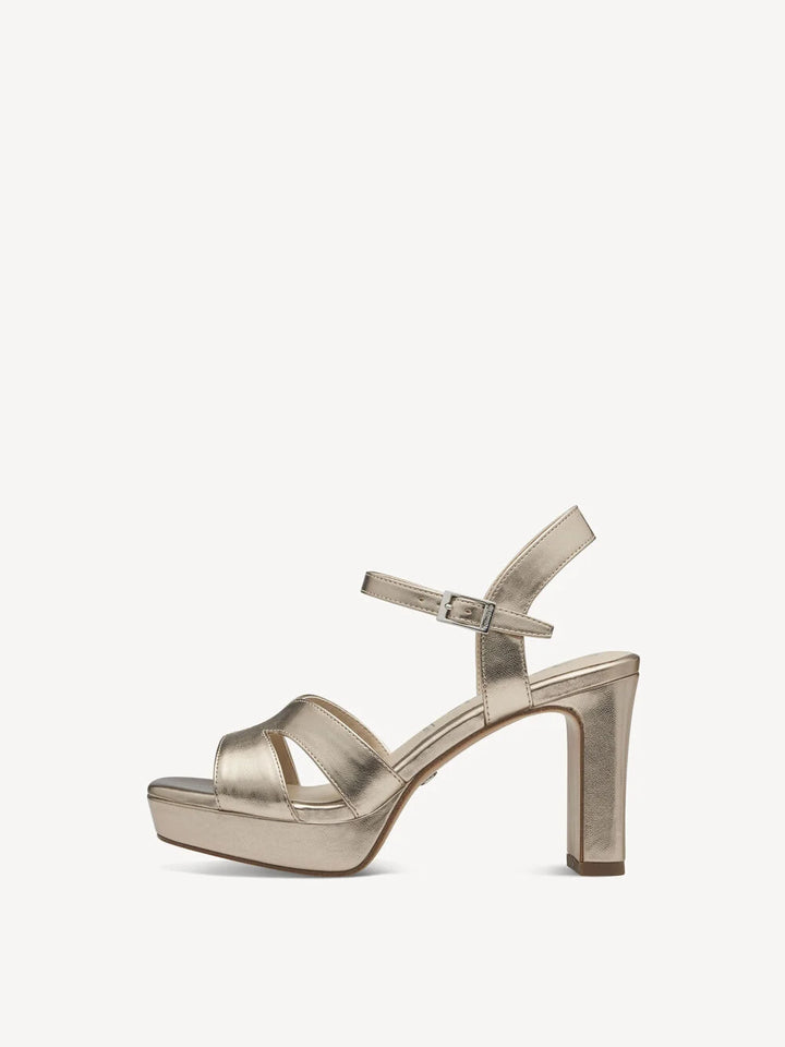 Tamaris Heeled Sandal- Gold