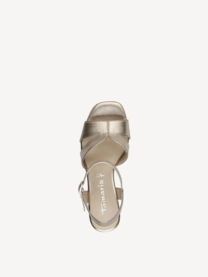 Tamaris Heeled Sandal- Gold