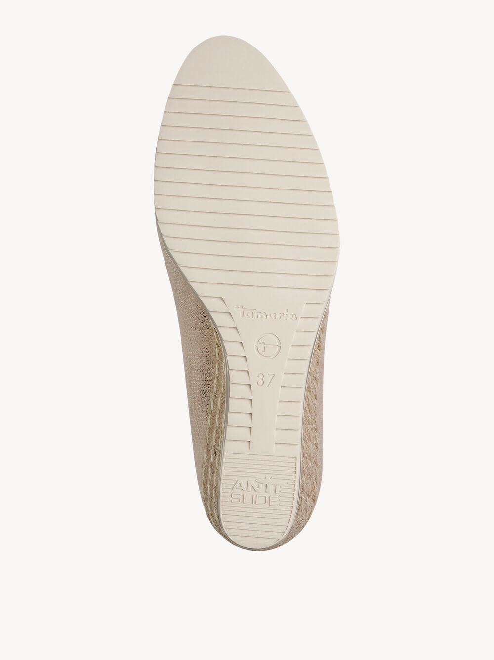 Tamaris Metallic Wedge Shoe- Gold
