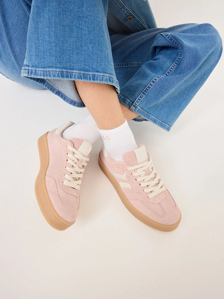 Tamaris Leather Trainer- Light Rose