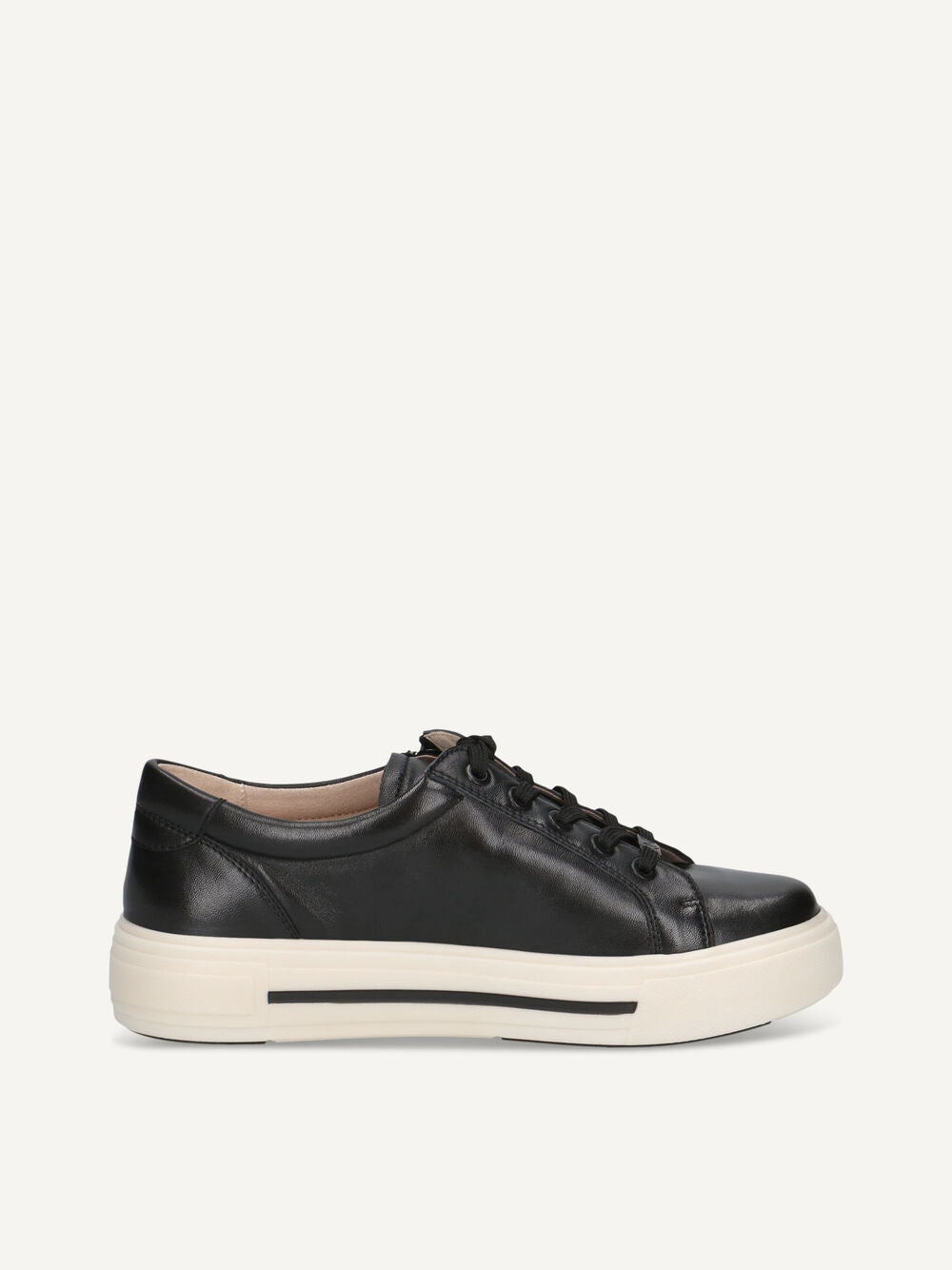 Caprice Platform Trainer- Black Nappa