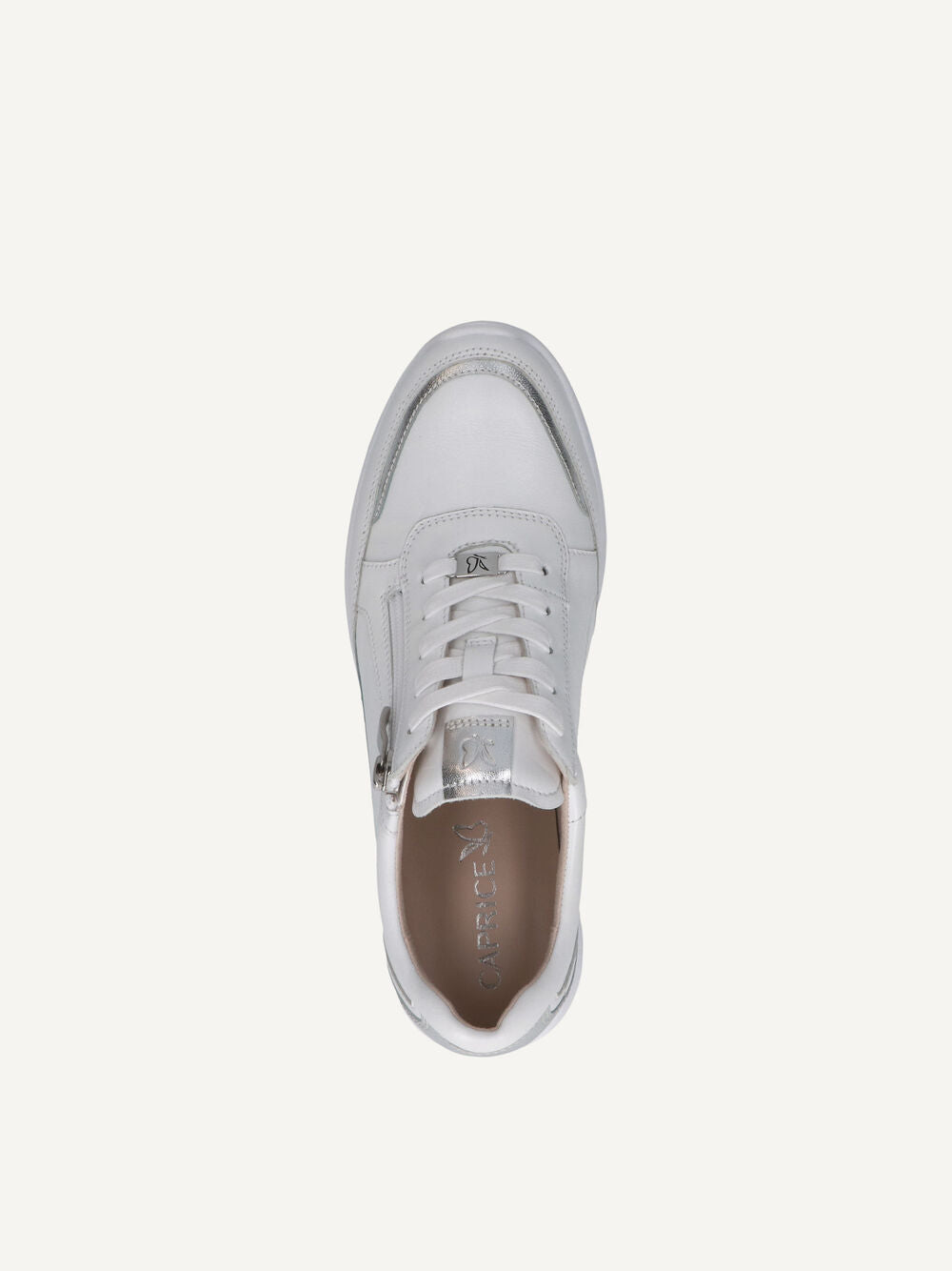 Caprice Sneaker Ladies- White/Silver 9-23721
