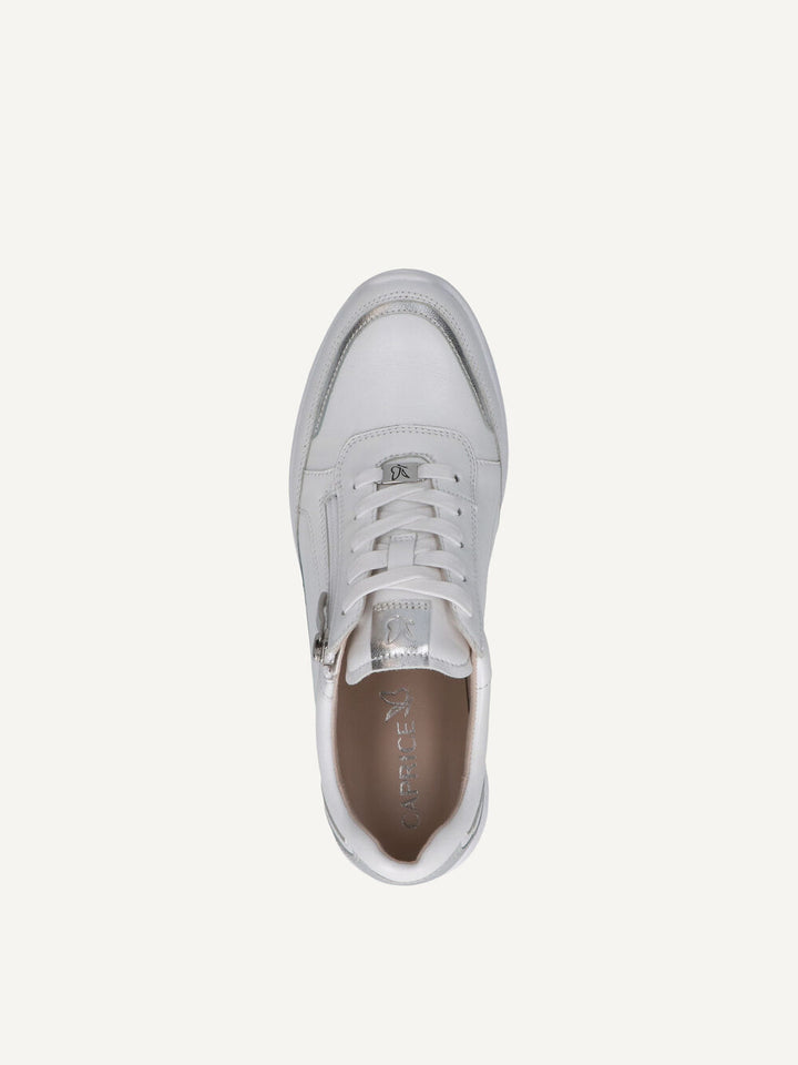 Caprice Sneaker Ladies- White/Silver 9-23721