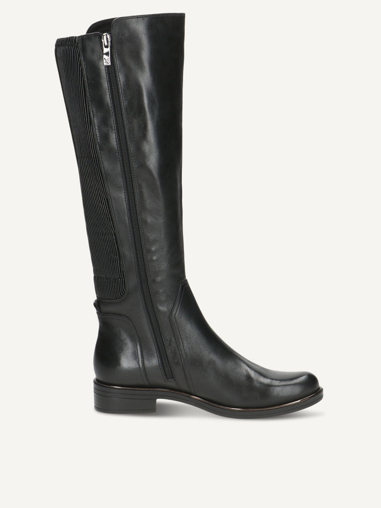 Caprice Knee High Flat boot XL Shaft- Black Combination