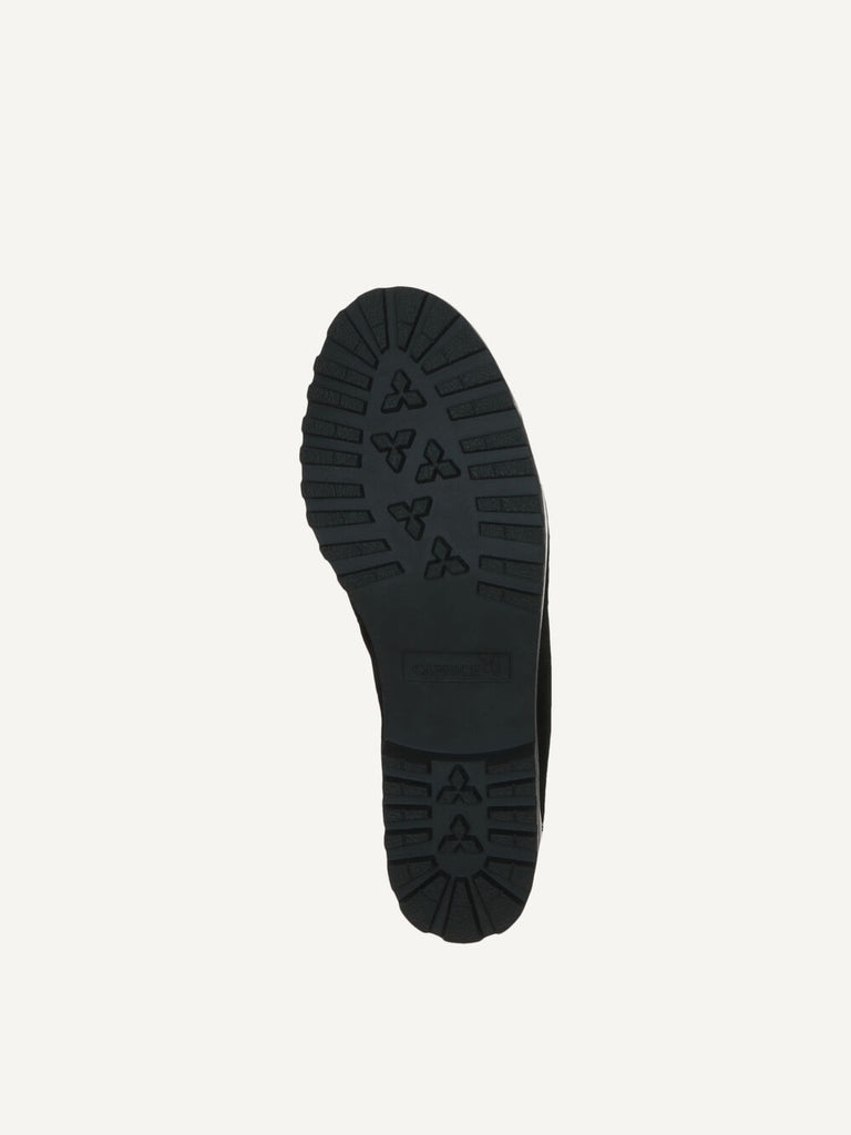 Caprice Ballerina Shoes- Black suede