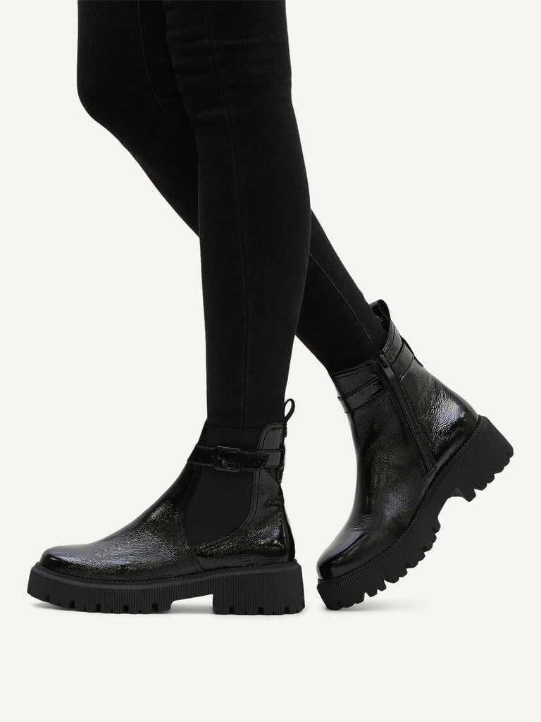 Caprice Black Naplak Boot- Black