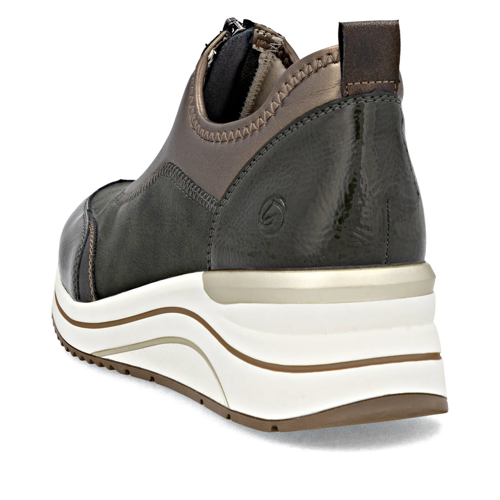 Remonte Green Zip Trainers D0T08-54