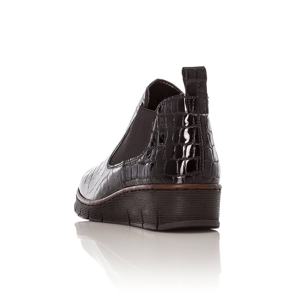 Rieker 53794-01 Elasticated Black Boots