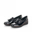 Rieker Elasticated Patent Loafer- Black