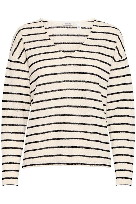 BYoung Sif Stripe Pullover- Birch Mix