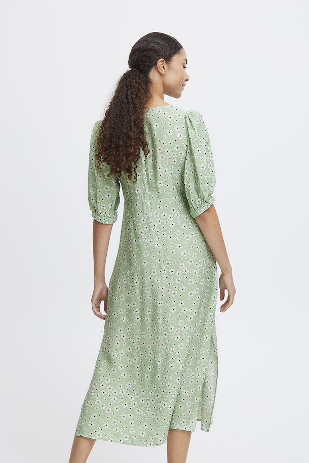 BYoung Ibano Long Dress - Fair green Flower