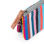 Roka London - Carnaby Purse Multi Stripe Recycled Canvas