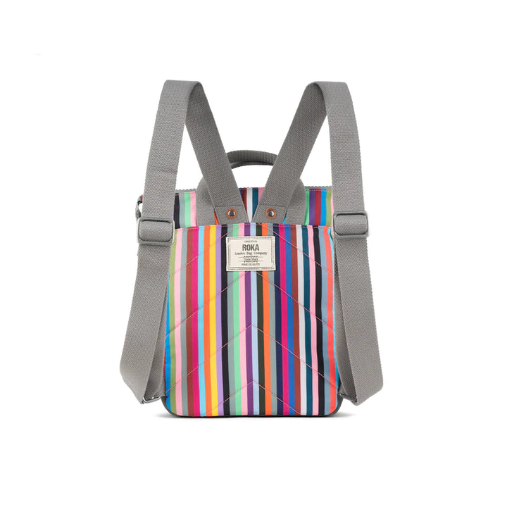 Roka London - Bantry B Small Multi Stripe Recycled Canvas