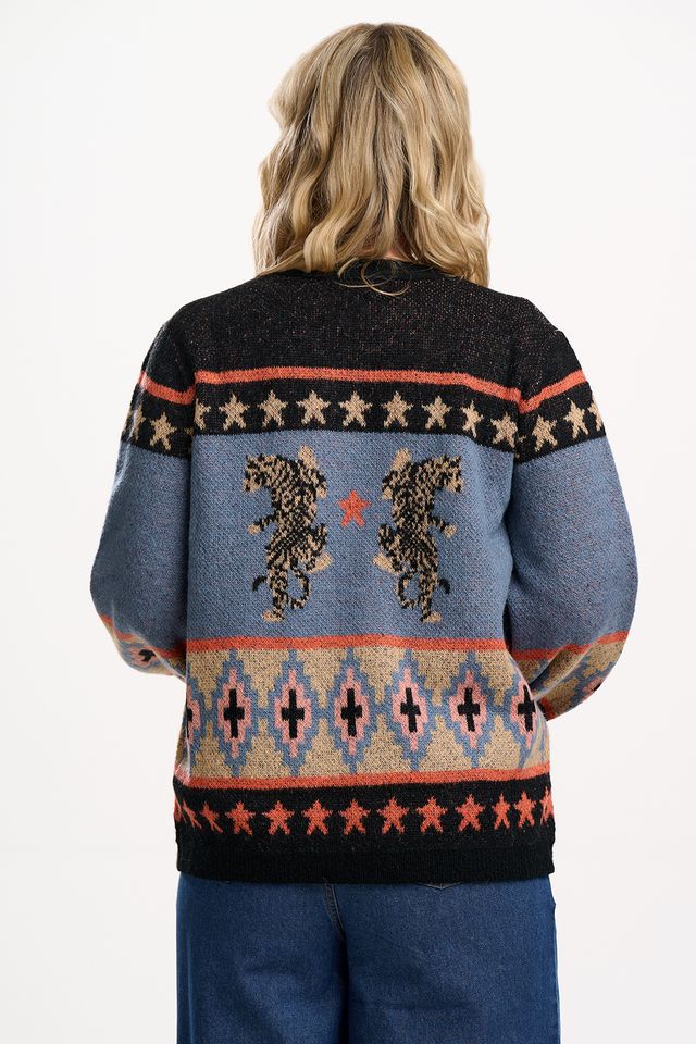 Sugarhill Brighton Yvette Cardigan- Multi, Climbing Tigersa