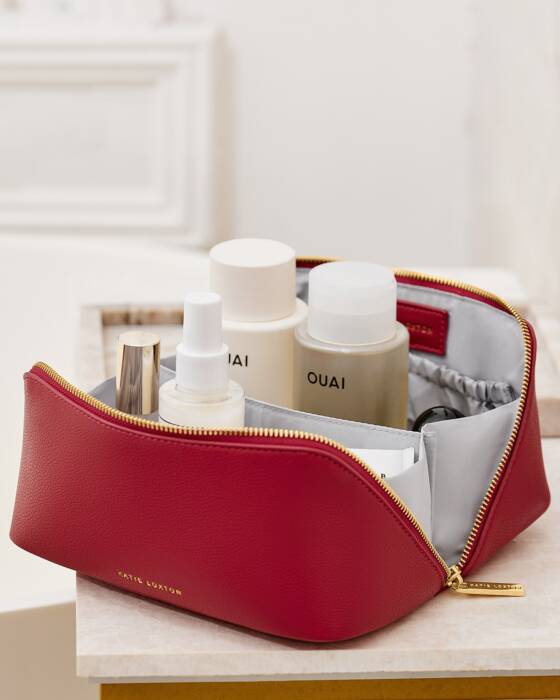 Katie Loxton Makeup And Washbag - Garnet Red