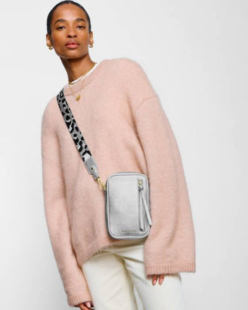 Katie Loxton Small Hallie Crossbody Bag - Silver