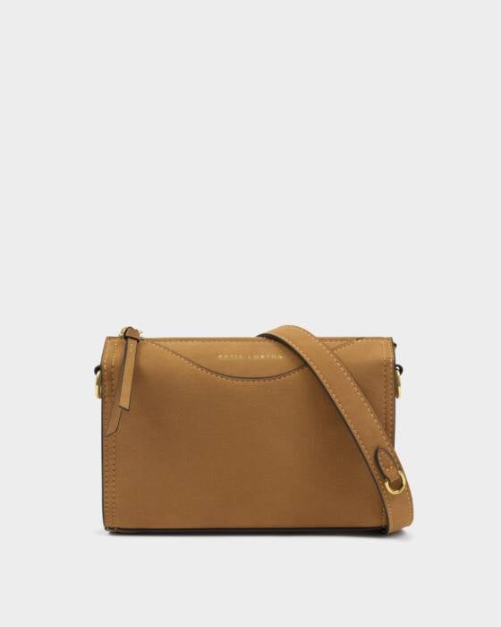 Katie Loxton Alba Faux Suedette Crossbody Bag - Carmel Suedette