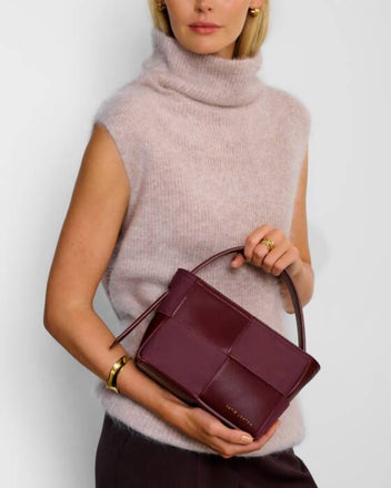 Katie Loxton Taya Woven Suedette Top Handle Bags