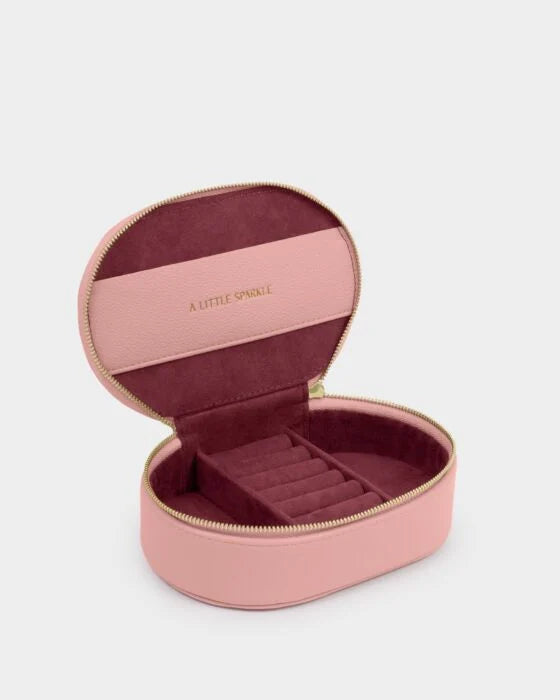 Katie Loxton Oval Jewellery Box 'A Little Sparkle' - Rose Pink