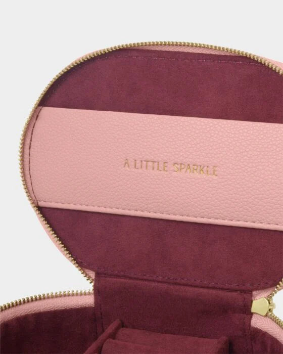 Katie Loxton Oval Jewellery Box 'A Little Sparkle' - Rose Pink