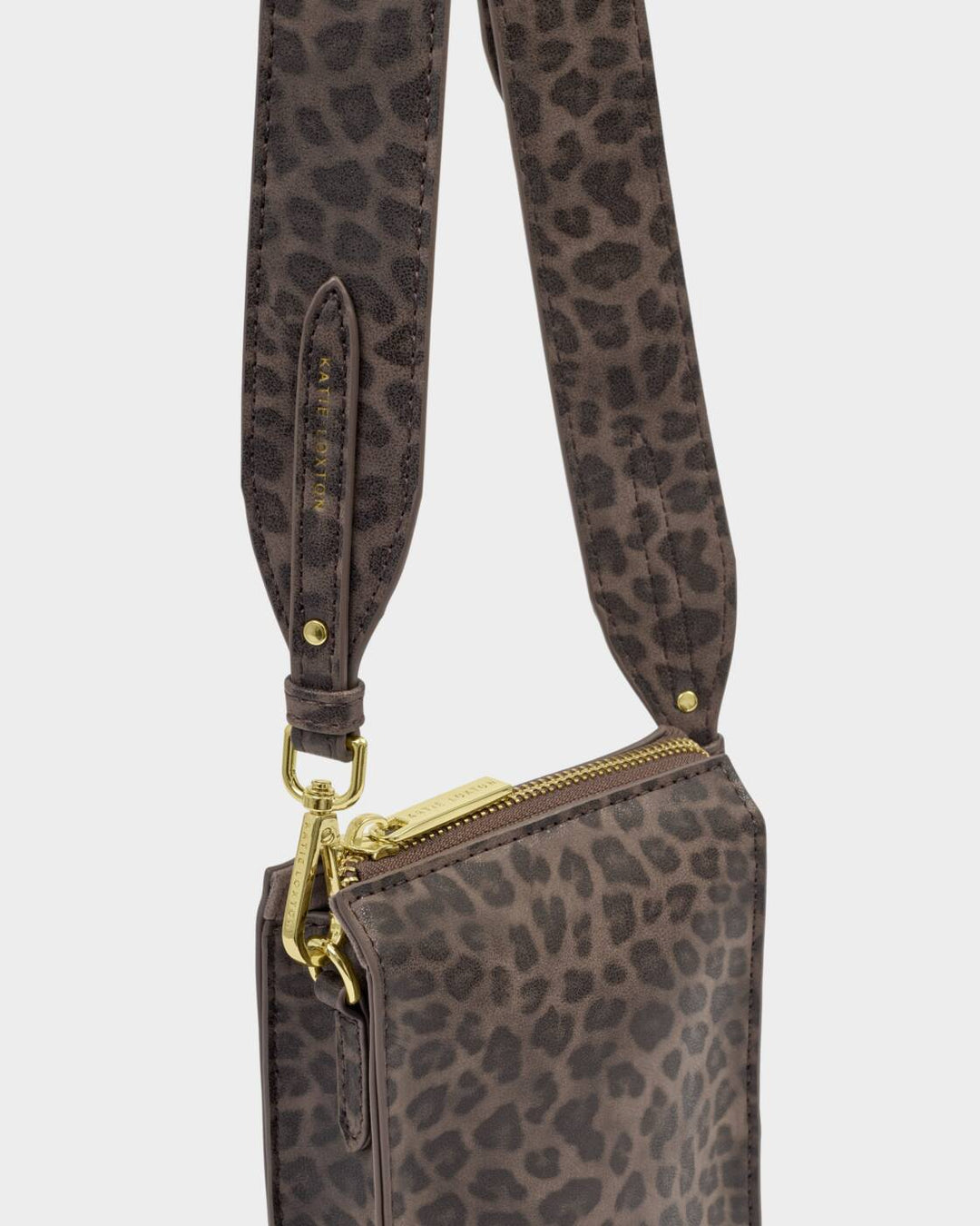 Katie Loxton Avery Slim Mini Crossbody Bag- Leopard