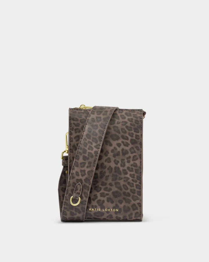 Katie Loxton Avery Slim Mini Crossbody Bag- Leopard
