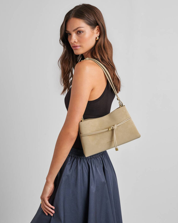 Katie Loxton Lori Suedette Belted Crossbody Bag- Desert Sand