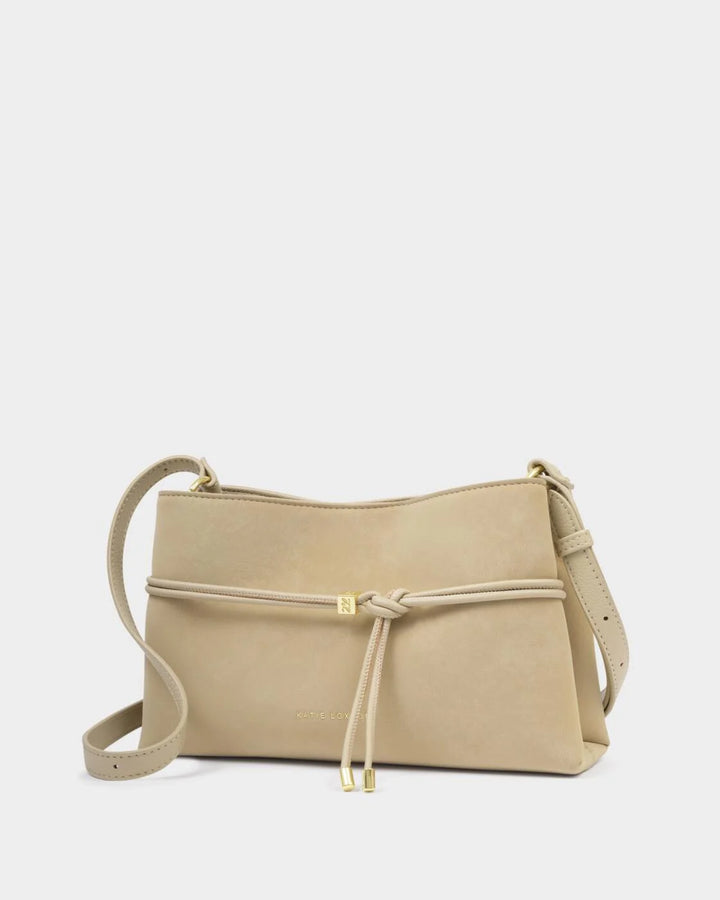 Katie Loxton Lori Suedette Belted Crossbody Bag- Desert Sand