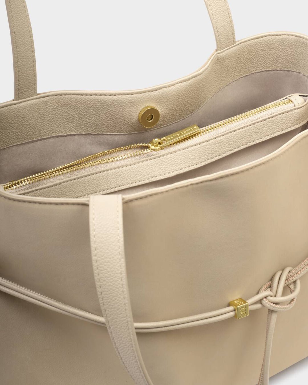 Katie Loxton Lori Suedette Belted Tote Bag- Dessert Sand