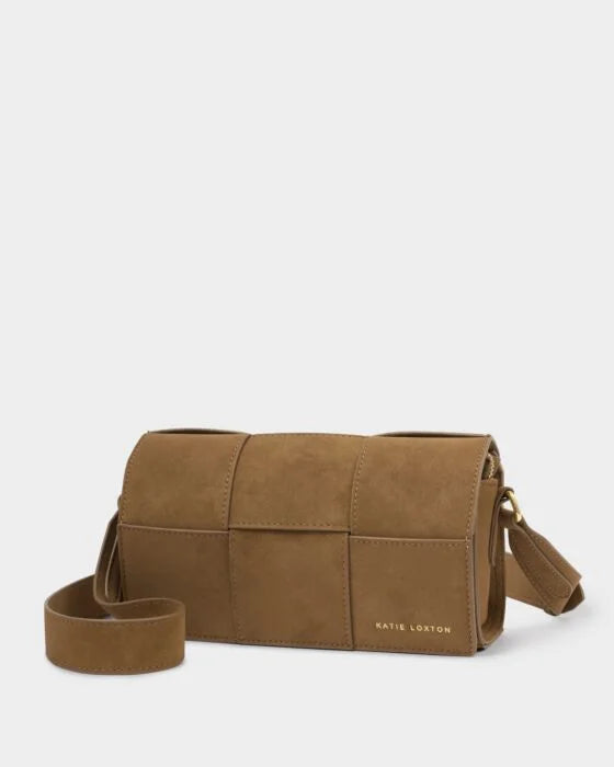 Katie Loxton Taya Suedette Crossbody Bag - Caramel Features