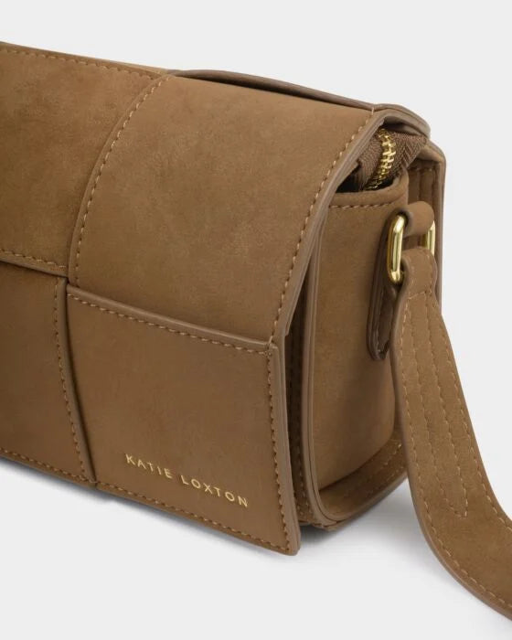 Katie Loxton Taya Suedette Crossbody Bag - Caramel Features