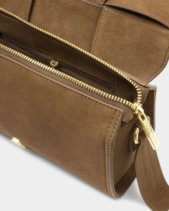 Katie Loxton Taya Suedette Crossbody Bag - Caramel Features