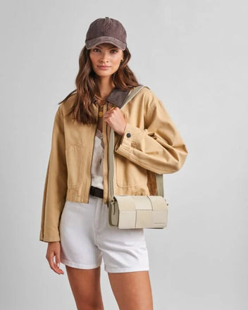 Katie Loxton Taya Suedette Crossbody Bag - Oyster