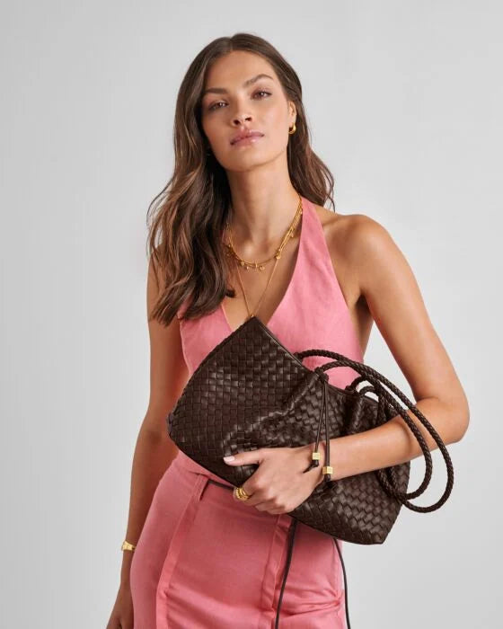Katie Loxton Nova Small Shoulder Tote - Chocolate