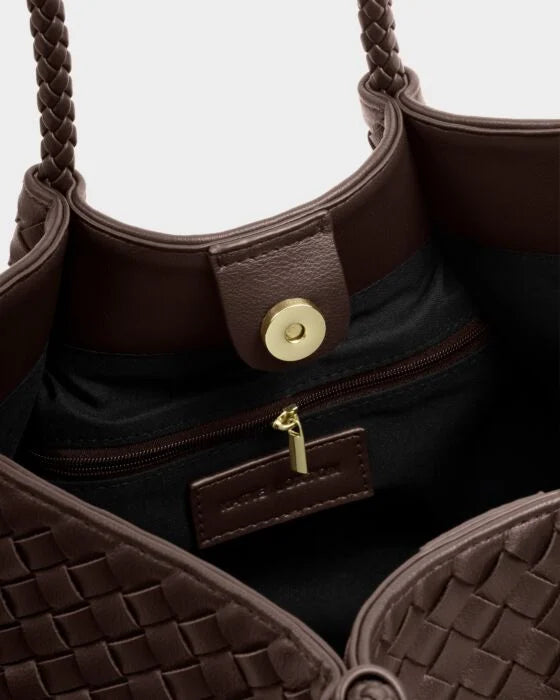 Katie Loxton Nova Small Shoulder Tote - Chocolate