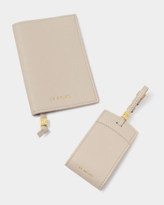 Katie Loxton Passport Cover 'Le Soleil' - Oyster