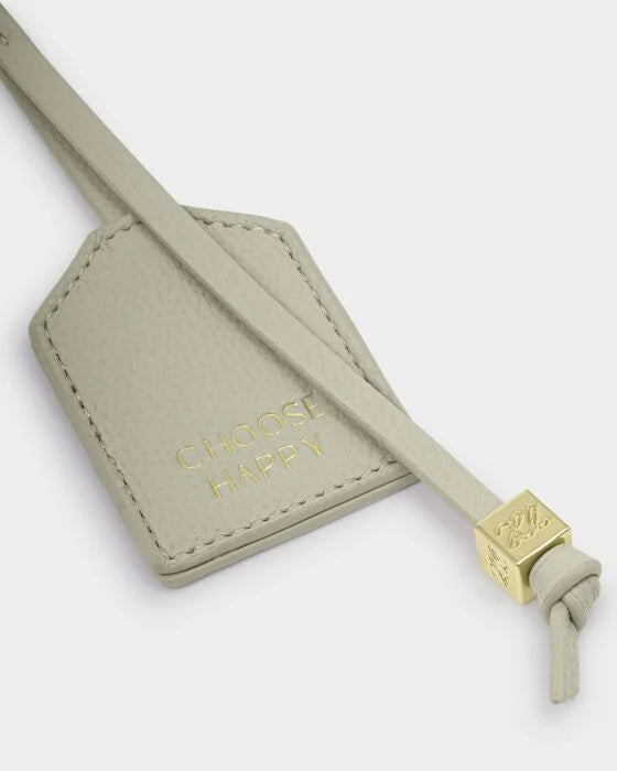Katie Loxton Sentiment Keyrings 'Choose Happy' - Green Mist