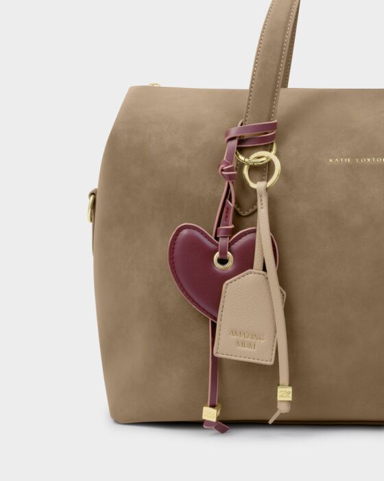 Katie Loxton Sentimental Keyring 'Amazing Mum' - Light Taupe
